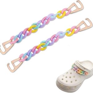 Pastel Multicolor Chain Shoe Charms